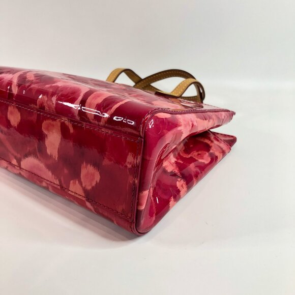 【35→ 26MK】Lv Red Monogram Vernis Ikat Catalina BB Tote Sku# 85786 (Gently Used) - Picture 6 of 14